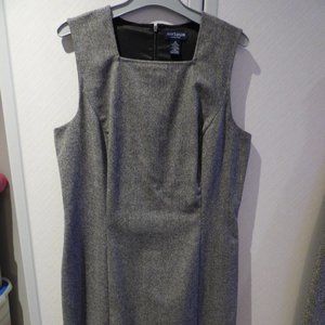 Ann Taylor Black & White tweed wool mix dress US12